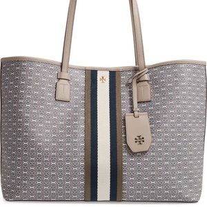Genuine TORY BURCH Gemini Link Canvas Tote Purse.